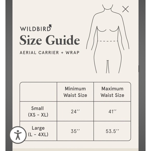 WildBird Aerial Buckle Wrap Willow L–4XL Adjustable Waist Support Wrap NWOT - Picture 5 of 5
